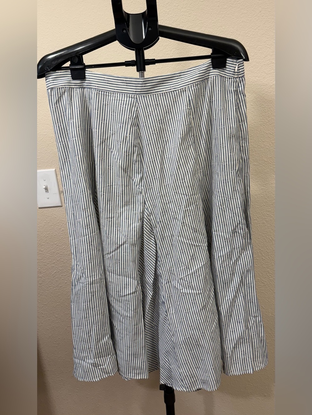 Cotton On Blue/White Striped Midi Skirt | 100% Cotton Coastal Grandma Travel |10